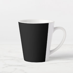 Create Your Own Black Custom Design Holiday Card Latte Mug