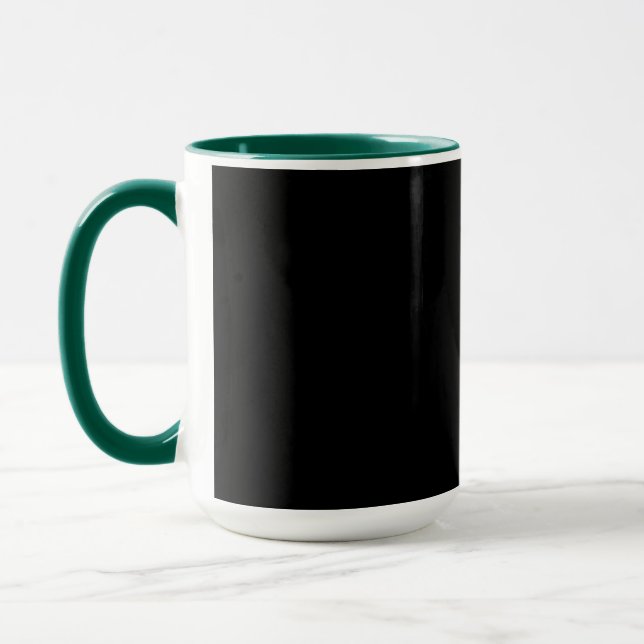 Create Your Own Black Custom Design Holiday Card Mug (Left)