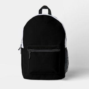 Create Your Own Black Custom Design Holiday Card Printed Backpack