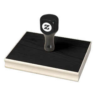 Create Your Own Black Custom Design Holiday Card Rubber Stamp