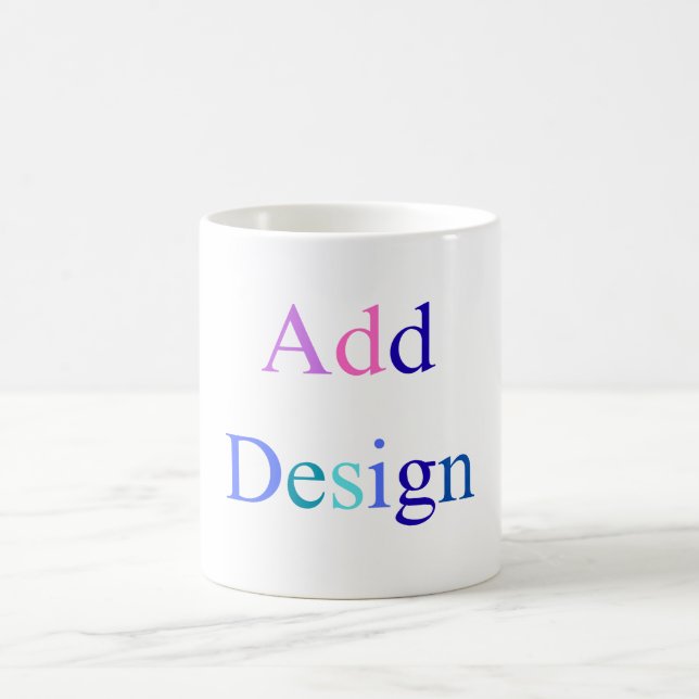  Create Your Own Black Custom Design Magic Mug (Center)