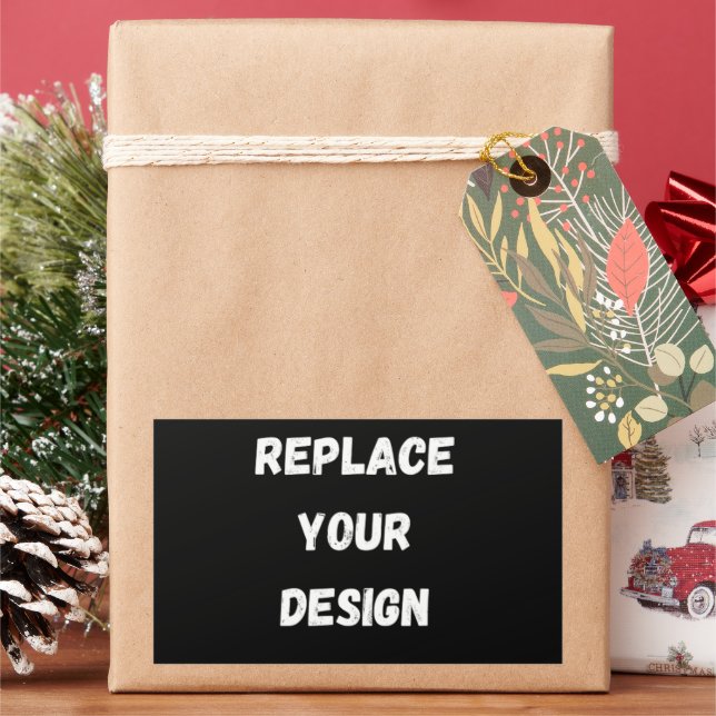  Create Your Own Black Custom Design Sticker (Holiday)