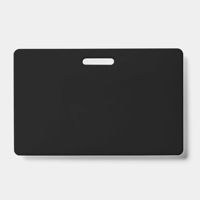 Create Your Own Black Custom Horizontal Badge (Front)