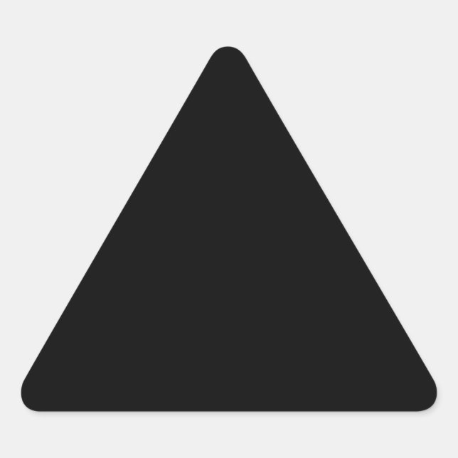 Create Your Own Black Custom Triangle Stickers (Front)