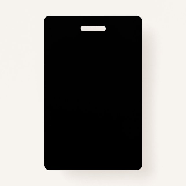 Create Your Own Black Custom Vertical Badge (Back)