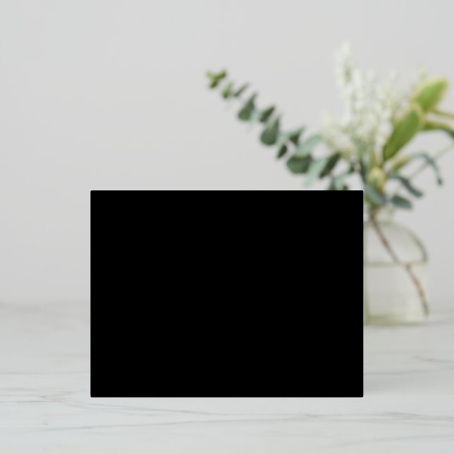 Create Your Own Black CustomFoil Holiday Post Card (Standing Front)