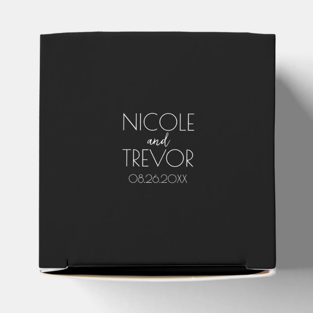 Create Your Own - Black Favor Box (Top)