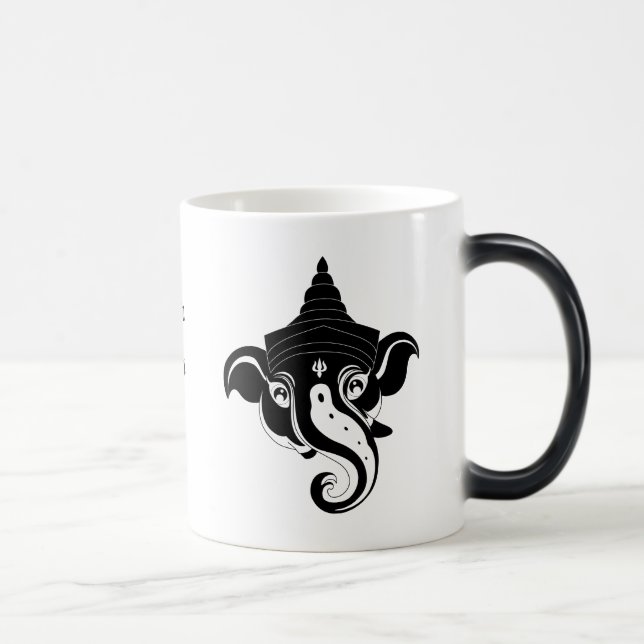 Create Your Own Black Ganesh Magic Mug (Right)