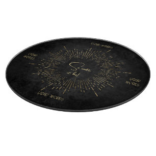 Create Your Own Black & Gold Celestial Mandala Cutting Board