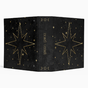 Create Your Own Black & Gold Eight-Pointed Star Binder