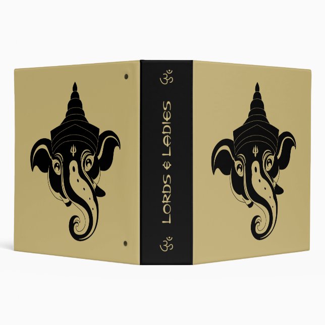 Create Your Own Black & Gold Ganesh Binder (Background)