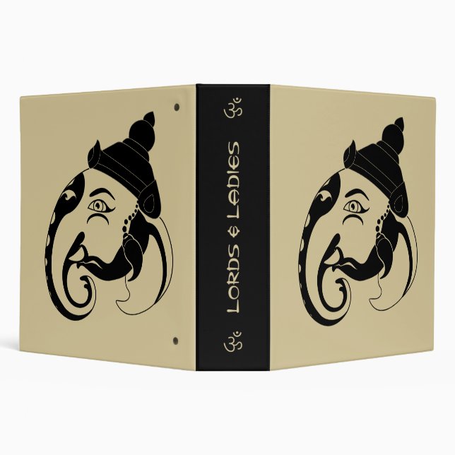 Create Your Own Black & Gold Ganesh Profile Binder (Background)