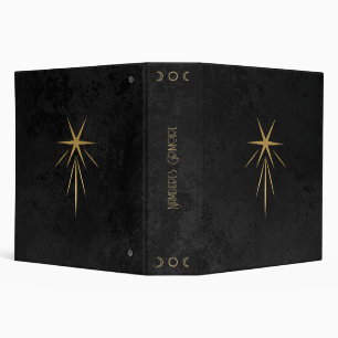 Create Your Own Black & Gold Shooting Star Binder