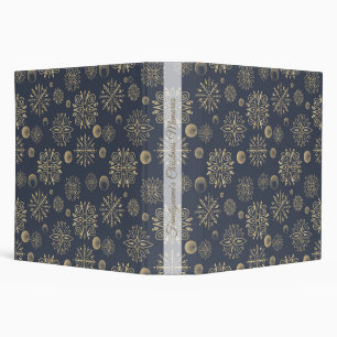 Create Your Own Black & Gold Snowflakes & Berries Binder