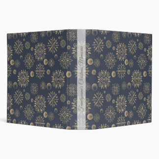 Create Your Own Black & Gold Snowflakes & Berries Binder