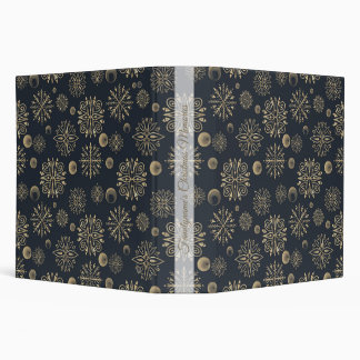 Create Your Own Black & Gold Snowflakes Christmas Binder