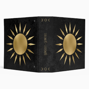 Create Your Own Black & Gold Sun Mandala Binder
