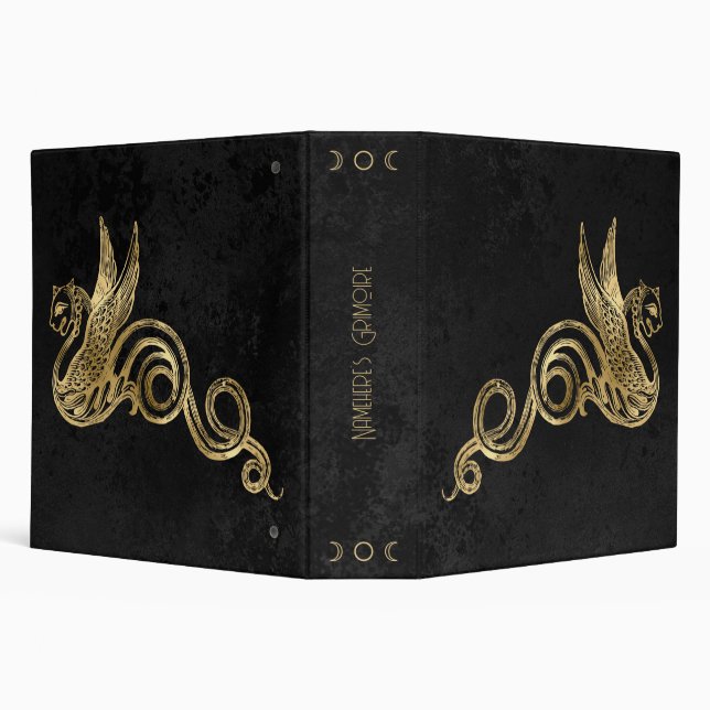 Create Your Own Black & Gold Winged Snake Binder (Background)