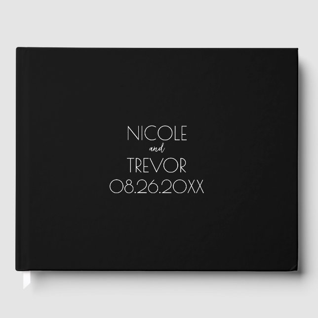 Create Your Own - Black Guest Book (Front)