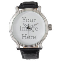 Create Your Own Black Leather Watch