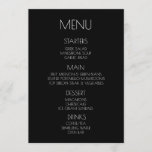 Create Your Own - Black Menu<br><div class="desc">Black Minimalist

From our ‘Black Minimalist’ Collection. Visit our shop for more coordinating wedding and event supplies,  decor and favours.</div>