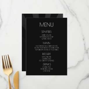 Create Your Own - Black Minimalist Sunburst Menu