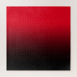Create Your Own Black Ombre Jigsaw Puzzle<br><div class="desc">A customizable bright red and black gradient. Choose your favorite background color. Change the red background color to create your own challenging puzzle with a simple color gradient. You can also add a personalized text, monogram letter, or photo to the design. If you transfer this to another gift, the seamless...</div>