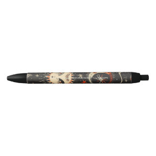 Create Your Own Black Orange Celestial Ink Pen