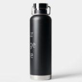 Custom Water Bottle Style: Thor Copper Vacuum Insulated Bottle, Size: Water Bottle (950 ml), Color: Black (Back)