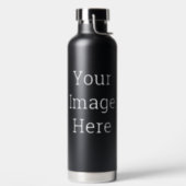 Custom Water Bottle Style: Thor Copper Vacuum Insulated Bottle, Size: Water Bottle (950 ml), Color: Black (Left)