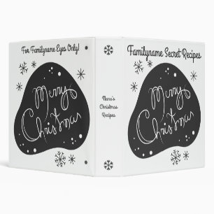 Create Your Own Black & White Merry Christmas Binder