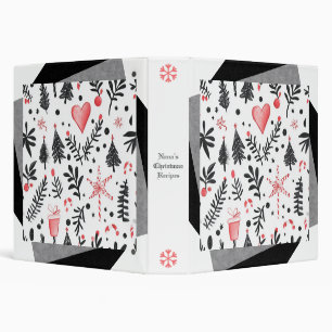 Create Your Own Black White Red Christmas Love Binder
