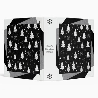 Create Your Own Black & White Snowy Trees Binder