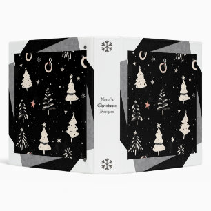 Create Your Own Black & White Starry Trees Binder