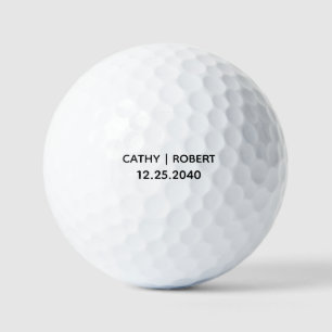 Create Your Own Black & White Wedding Personalized Golf Balls