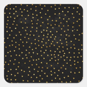 Create Your Own Blank Black and Gold  Square Sticker