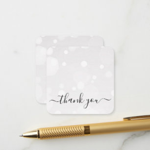 Create Your Own - Blank White Bokeh Thank You Enclosure Card