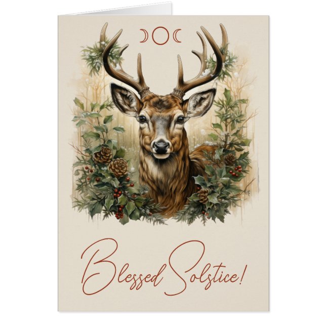 Create Your Own Blessed Forest Solstice Stag (Front)