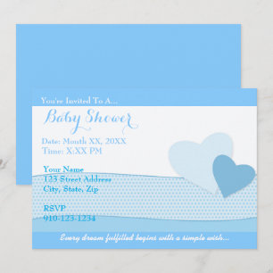 Create Your Own Blue Baby Shower Invitation