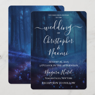 Create Your Own Blue Enchanted Forest Invitation