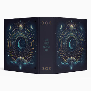 Create Your Own Blue & Gold Celestial Lunar Binder