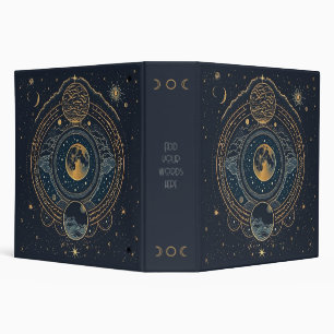 Create Your Own Blue & Gold Celestial Lunar Binder
