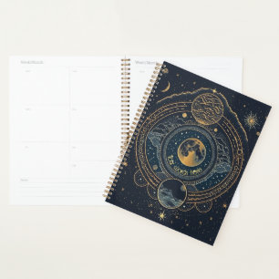 Create Your Own Blue & Gold Celestial Lunar Planner