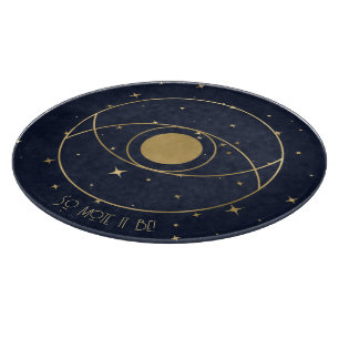 Create Your Own Blue & Gold Celestial Magical Eye Cutting Board