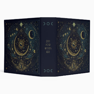 Create Your Own Blue & Gold Celestial Sky Charts Binder