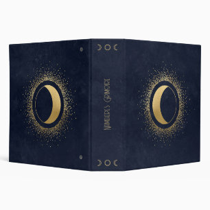 Create Your Own Blue & Gold Crescent Moon Binder