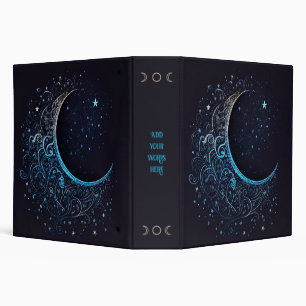 Create Your Own Blue & Gold Filigree Moon Binder