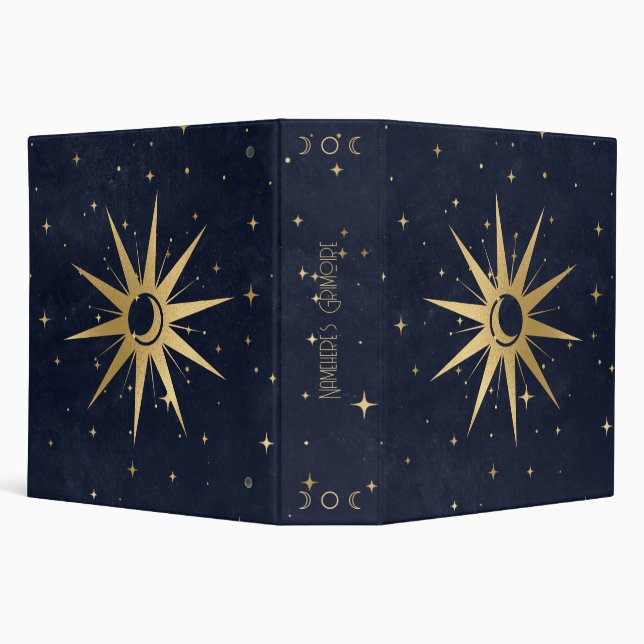 Create Your Own Blue & Gold Ten-Pointed Star Binder (Background)