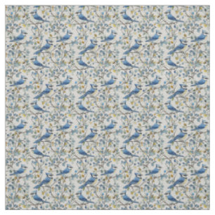 Create Your Own Blue Jays Songbirds Springtime Fabric