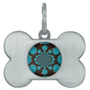 Create Your Own Blue Lights Kaleidoscope Pet Tag